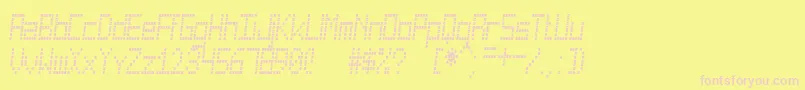 Шрифт CuadradaSt – розовые шрифты на жёлтом фоне