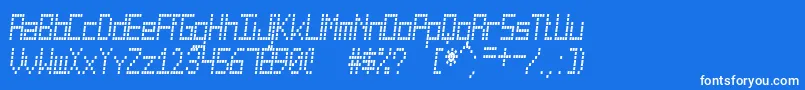 CuadradaSt-fontti – valkoiset fontit sinisellä taustalla