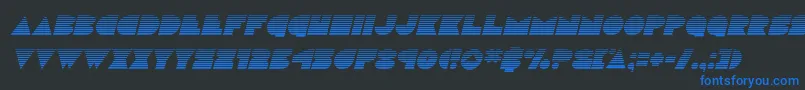 Discodeckgradital Font – Blue Fonts on Black Background