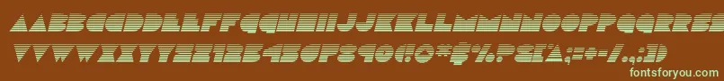 Шрифт Discodeckgradital – зелёные шрифты на коричневом фоне