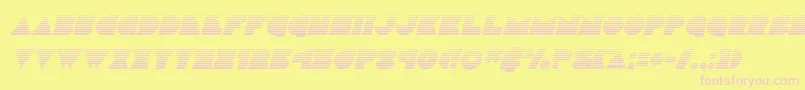 Discodeckgradital-fontti – vaaleanpunaiset fontit keltaisella taustalla