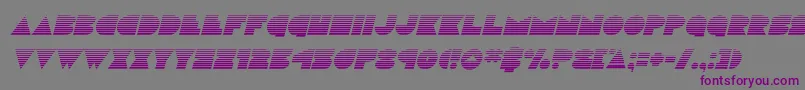 フォントDiscodeckgradital – 紫色のフォント、灰色の背景