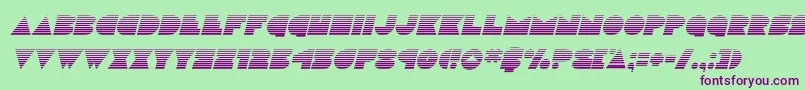 Discodeckgradital Font – Purple Fonts on Green Background