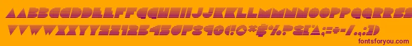 Discodeckgradital-Schriftart – Violette Schriften auf orangefarbenem Hintergrund