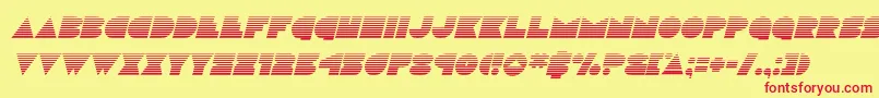 フォントDiscodeckgradital – 赤い文字の黄色い背景