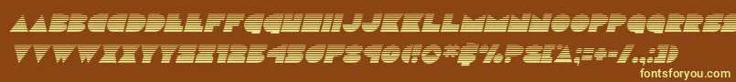 Шрифт Discodeckgradital – жёлтые шрифты на коричневом фоне