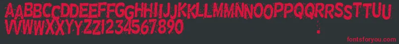 Nervous Font – Red Fonts on Black Background