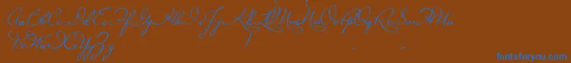 PlasterOfParis Font – Blue Fonts on Brown Background
