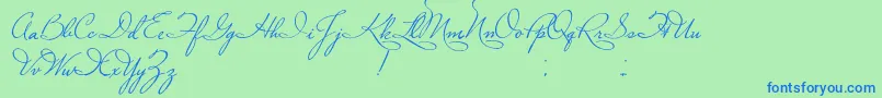 PlasterOfParis Font – Blue Fonts on Green Background