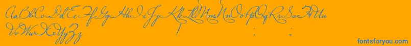 PlasterOfParis Font – Blue Fonts on Orange Background