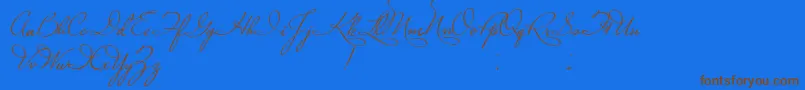 PlasterOfParis Font – Brown Fonts on Blue Background