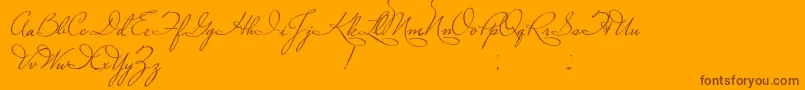 PlasterOfParis Font – Brown Fonts on Orange Background