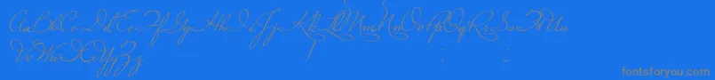 PlasterOfParis Font – Gray Fonts on Blue Background