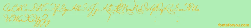 PlasterOfParis Font – Orange Fonts on Green Background