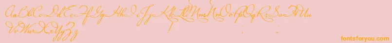 PlasterOfParis Font – Orange Fonts on Pink Background