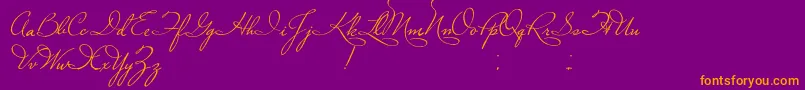 PlasterOfParis Font – Orange Fonts on Purple Background