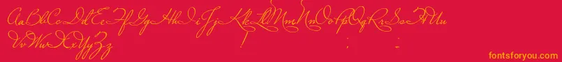 PlasterOfParis Font – Orange Fonts on Red Background