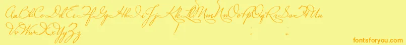 PlasterOfParis Font – Orange Fonts on Yellow Background