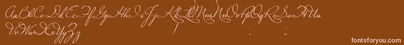 PlasterOfParis Font – Pink Fonts on Brown Background