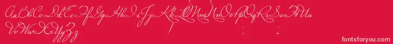 PlasterOfParis Font – Pink Fonts on Red Background