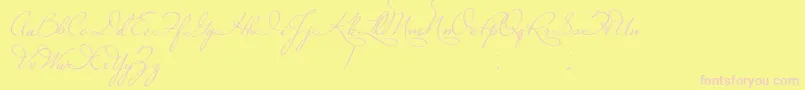 PlasterOfParis Font – Pink Fonts on Yellow Background