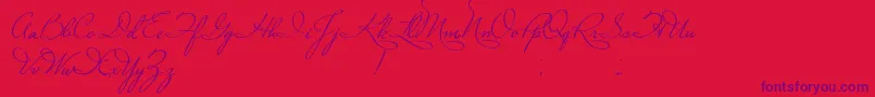 PlasterOfParis Font – Purple Fonts on Red Background