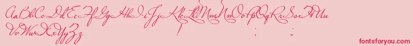PlasterOfParis Font – Red Fonts on Pink Background