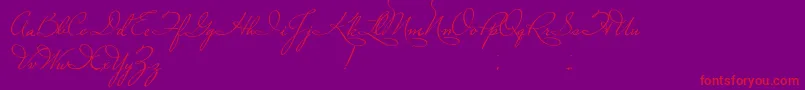 PlasterOfParis Font – Red Fonts on Purple Background
