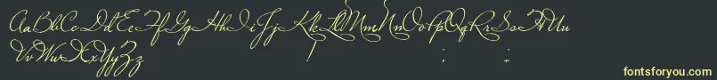 PlasterOfParis Font – Yellow Fonts on Black Background