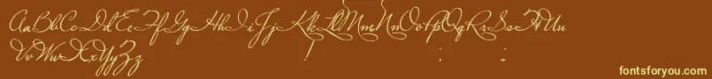 PlasterOfParis Font – Yellow Fonts on Brown Background