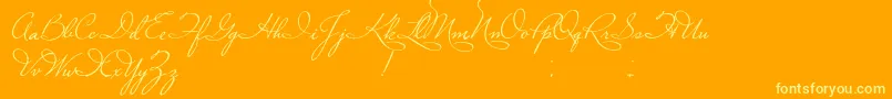 PlasterOfParis Font – Yellow Fonts on Orange Background