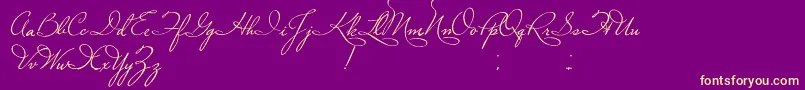 PlasterOfParis Font – Yellow Fonts on Purple Background