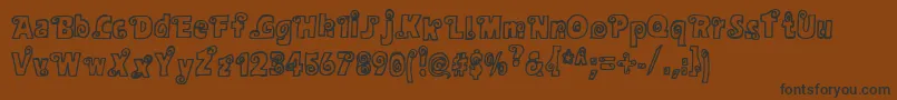 Шрифт Alphasnail – чёрные шрифты на коричневом фоне