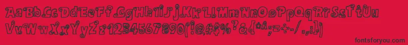 Alphasnail Font – Black Fonts on Red Background