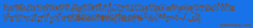 Alphasnail Font – Brown Fonts on Blue Background