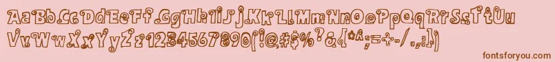 Alphasnail Font – Brown Fonts on Pink Background