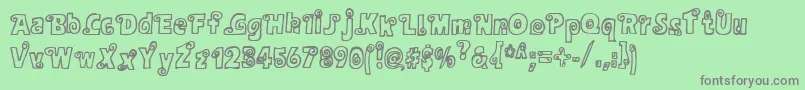 fuente Alphasnail – Fuentes Grises Sobre Fondo Verde