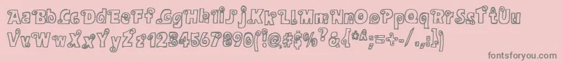 Alphasnail-Schriftart – Graue Schriften auf rosa Hintergrund