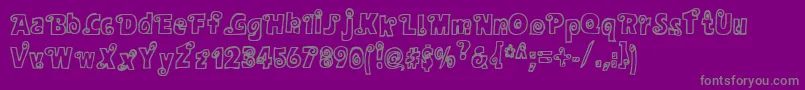 Alphasnail-Schriftart – Graue Schriften auf violettem Hintergrund