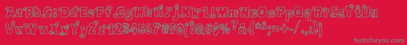 Alphasnail Font – Gray Fonts on Red Background