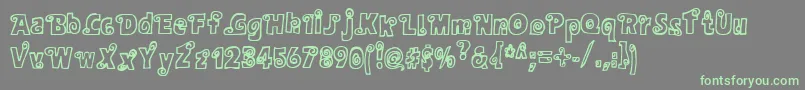 Alphasnail Font – Green Fonts on Gray Background