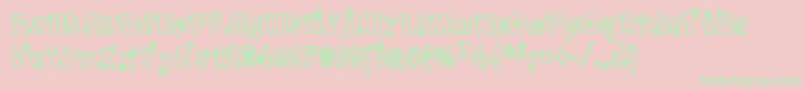 Alphasnail Font – Green Fonts on Pink Background