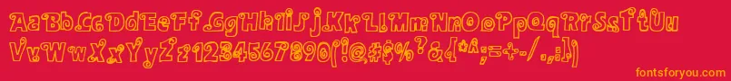 Alphasnail Font – Orange Fonts on Red Background