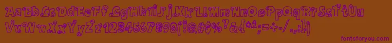 Alphasnail Font – Purple Fonts on Brown Background