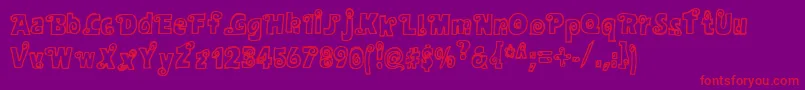 Alphasnail Font – Red Fonts on Purple Background