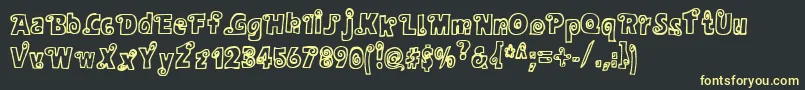Шрифт Alphasnail – жёлтые шрифты на чёрном фоне