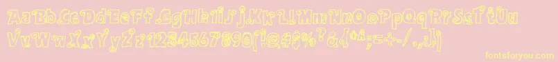 fuente Alphasnail – Fuentes Amarillas Sobre Fondo Rosa