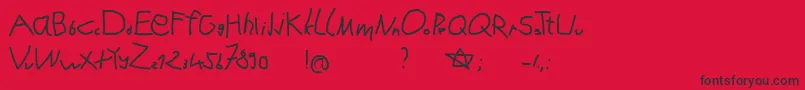 Karlas1b Font – Black Fonts on Red Background