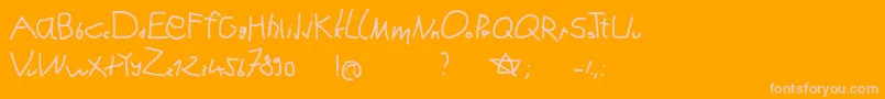 Karlas1b Font – Pink Fonts on Orange Background