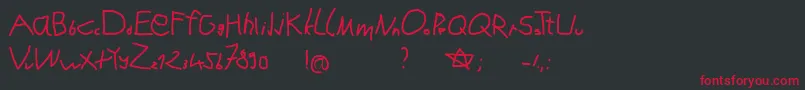 Karlas1b Font – Red Fonts on Black Background